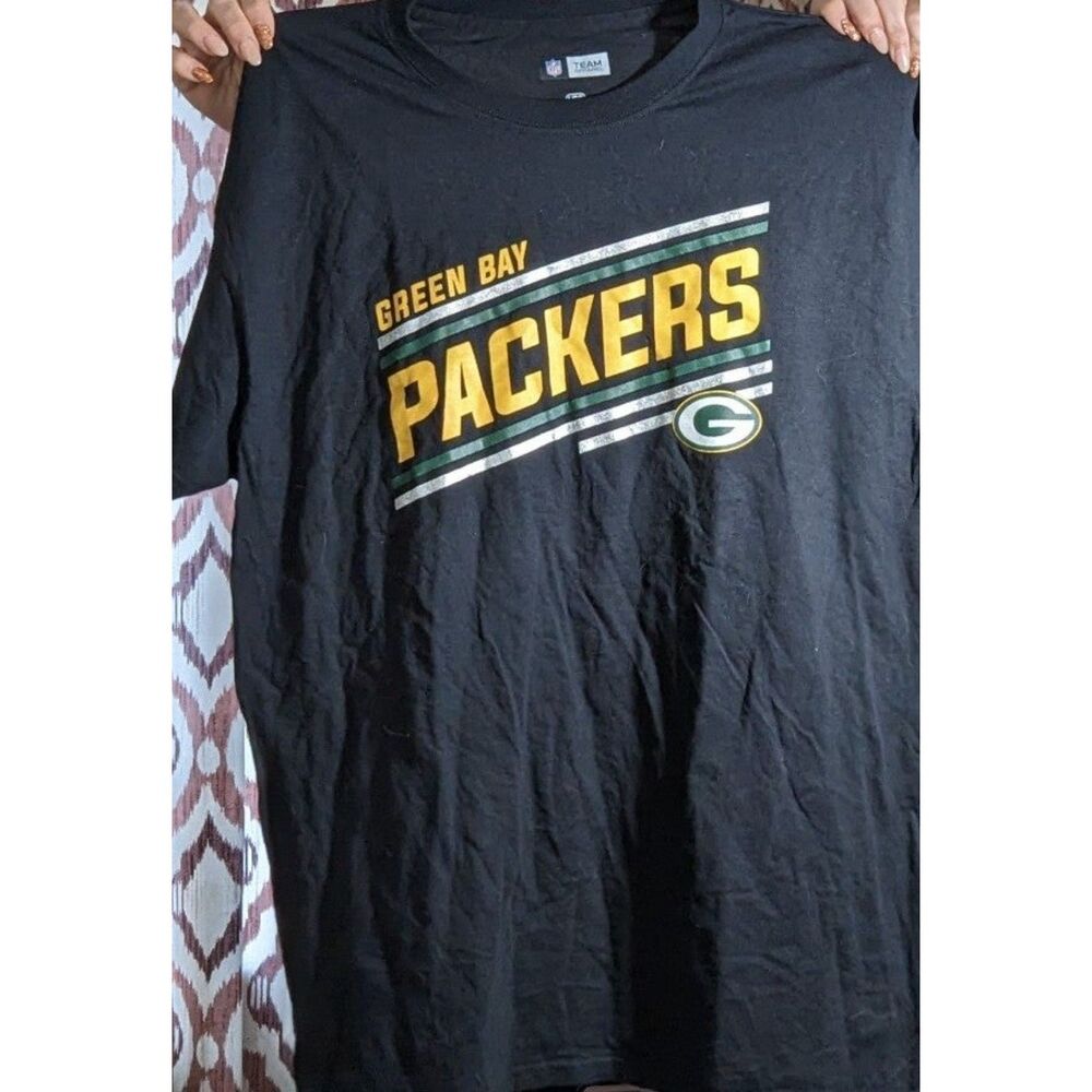NFL Green Bay Packers Black Unisex Large‎ Tee T-Shirt